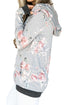 Casual Floral Printed Hoodie